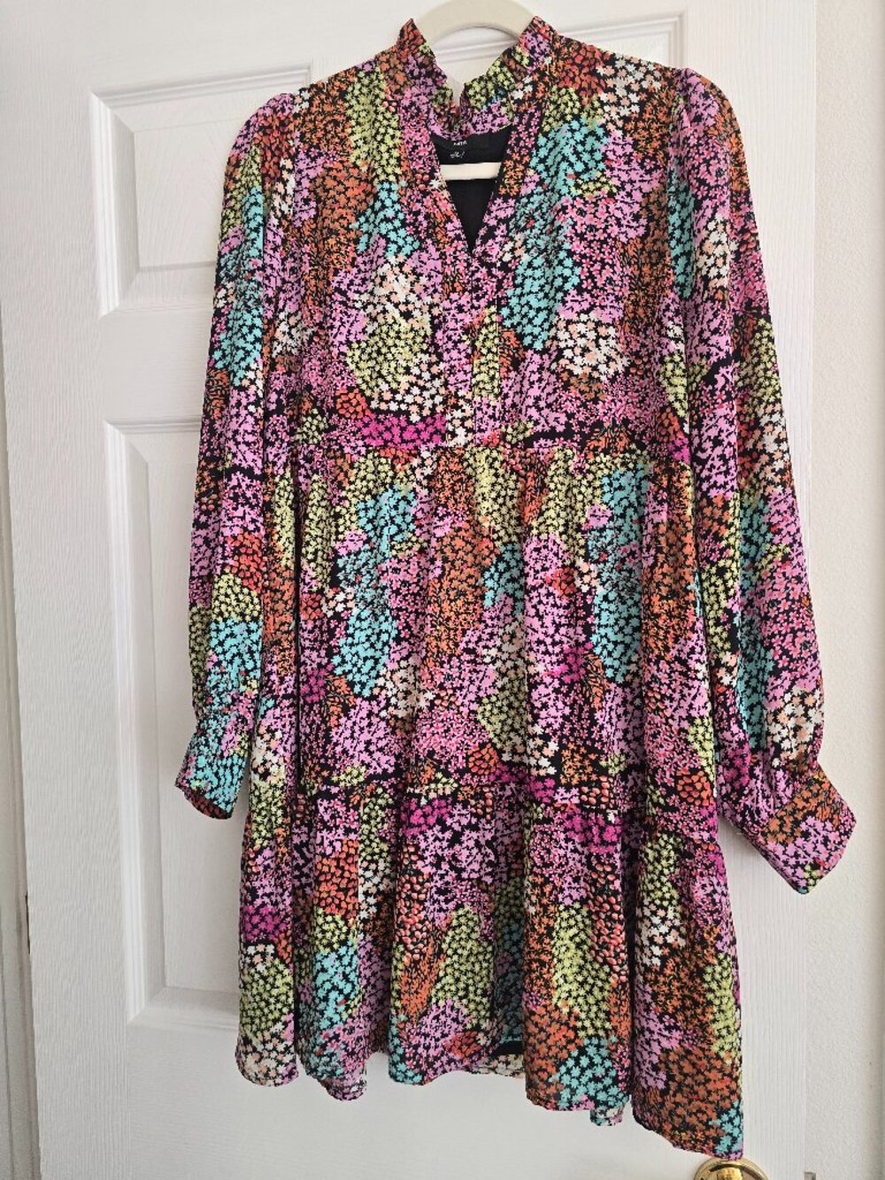Fate Multi-Colored Purples and Pinks Dress Size M